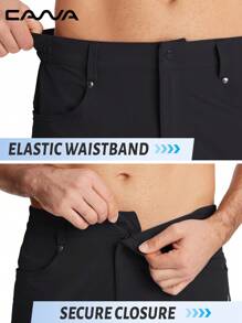 Cavva Herren Sommer Sport Cargo Shorts schnelltrocknend, wasserfest, Lässig mit Stretchbund, für Wandern, Radfahren, Laufen, Golf, Training