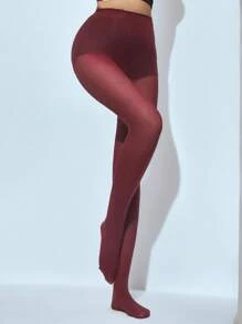 1 Pair Of Women's Translucent Sexy Pantyhose, Spring And Summer Slim Fit Leg Date Underwear Fashionable Versatile Solid Color Tight Stockings/Tights