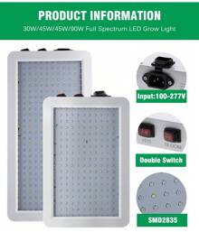 LUZ LED DE ESPECTRO COMPLETO - Tipo de Enchufe A USA (110-127V) - Ver 4