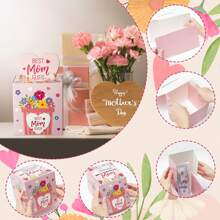 FZZ Pink Mother's Day Money Box, Party Decoration Gift Box, Mother's Day Gift Cash Surprise Money Gift Box