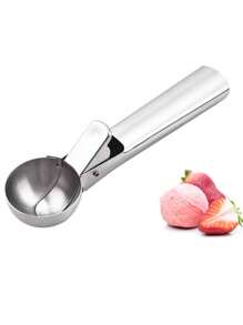 1pc Stainless Steel Ice Cream/Watermelon Ball Scoop, Fruit & Ice Cream Scooper Mold