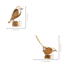 1pc Rustic Metal Rabbit & Bird Garden Stake - Rusty Bunny Yard Art For Farmhouse Decor, Perfect For Easter, Christmas, Halloween, Thanksgiving & - Bird - View 3