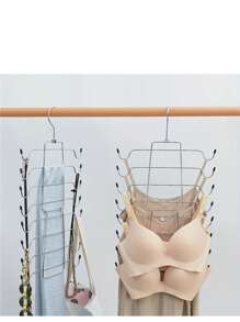 1 pieza Percha plegable multiusos de 4/8 niveles para ropa interior - Organizador de almacenamiento de camisetas que ahorra espacio, puede almacenar ropa, corbatas, etc. para el sistema de almacenamiento de ropa de invitados del spa, sistema de almacenamiento del spa, tienda de salón de belleza.