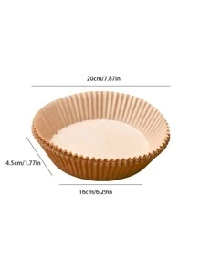 100 件一次性空气炸锅、纸质空气炸锅内胆、纸质篮碗、烤盘、烤箱配件、烘焙工具、厨房小工具、厨房配件 - 圓形 - 查看 8