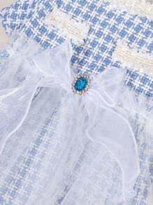 1pc Woolen Mesh Adorable Warm Thick Pet Dress/Skirt