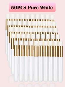 50pcs Eyelash Extension Cleaning Brushes, Nose Blackhead Cleaning Micro Brushes, Eyebrow & Eyelash Cleansing Foaming Brushes - Multicolor - View 12