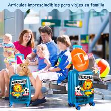 Juego De Maletas De Viaje 10kg Para Niños Equipaje Infantil - Azul Marino - Ver 9