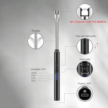 Electronic Lighter, USB Charging, Travel, Home, Kitchen, C - 金色 - 查看 3