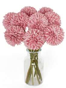 1/6/12 件人造菊花/蒲公英接吻球，送给朋友、新娘、婚礼装饰的礼物，适用于家庭、办公室、咖啡厅、派对、婚礼、情人节 - 彩色 - 查看 9