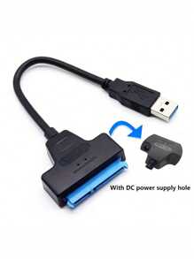 SATA To USB Cable, USB 3.0 To SATA III Hard Driver Adapter Compatible With 2.5 Inch HDD And SSD - Black - View 12