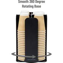 Mind Reader Lid Carousel, Countertop Org Coffee Bar, Beverage Cup Holder, Plastic, L X 7.75" W X 11.5" H, 7.75 X 12 X 7.75, Black - 黑色 - 查看 4