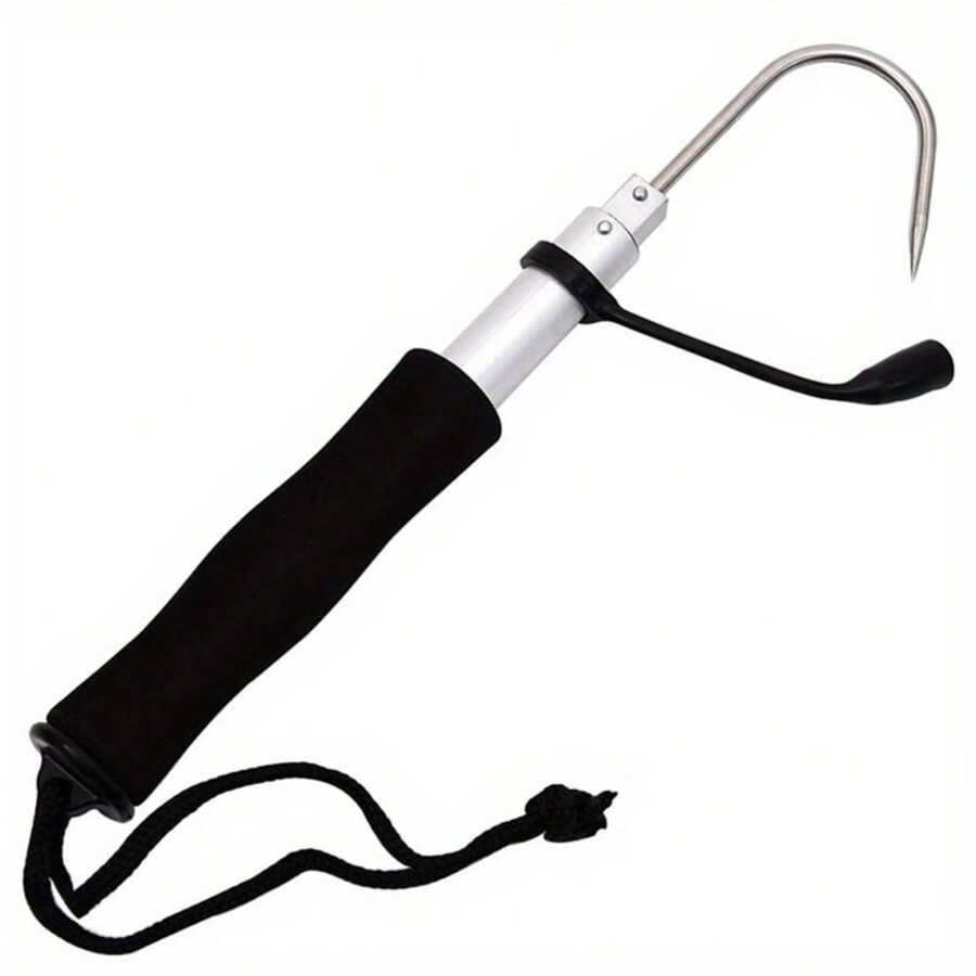 Stainless Steel Telescopic Fishing Gaff - Universal Retractable Sea And Ice Fishing Spear Hook With Comfort Grip Handle