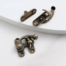 12 Sets/Pack Small Antique Metal Locks Decorative Hasps Wooden Jewelry Box Clasps Padlocks With Screws - Multicolor - View 7