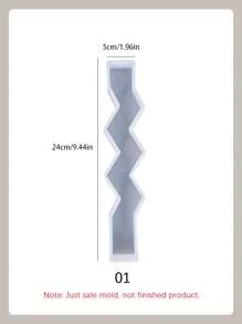 1 cái/2 cái Khuôn nến silicon hình thanh và sóng sáng tạo 3D, Nến thơm hình trụ bất đối xứng DIY bằng nhựa Epoxy Khuôn ép nến sóng thủ công, Trang trí nhà cửa, Trang trí để bàn - trắng - Xem 15