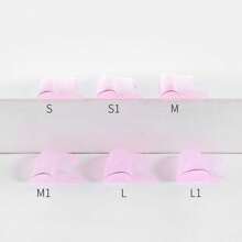 Libeauty 6 Pairs Pastel Pink Translucent Silicone Eyelash Perm Pads | Washable Reusable Lash Lift Shields | Cute Aesthetic Beauty Tool For At-Home DIY & Salon Lash Styling - Multicolor - View 8