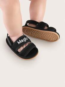 Summer Infant Shoes For 3-6 To 9 Months, Soft Soled, Anti Slip, Anti Kick, Breathable Walking Shoes For 0-1 Year Old Male And Female Infant Sandals - Black - View 3