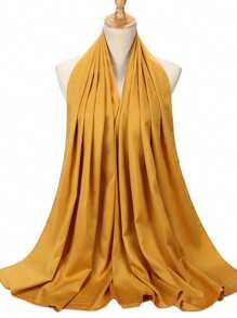 1 Stück natürliche Satin einfarbig Kopftuch Satin Hijab Frauen Kopf wickeln