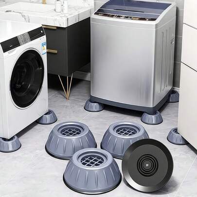 مجموعة 16/12/8/4 قطع من وسادات أقدام الغسالة، حصائر مطاطية مضادة للاهتزاز، وسادات حماية مرنة للأثاث، حصائر الثلاجة، أدوات صغيرة مقاومة للرطوبة، وسادات أرجل الأثاث للأريكة/الطاولة/السرير