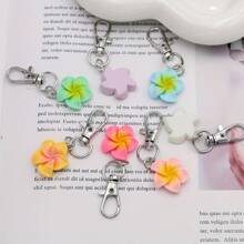 7 móc khóa hoa sứ nhiều màu sắc dễ thương ngẫu nhiên cho nam và nữ, mặt dây chuyền hoa sứ bằng nhựa với kim loại hợp kim, móc khóa có móc cài hình tôm hùm, bộ móc khóa đựng thẻ quà tặng sinh nhật trang trí cho túi xách và chìa khóa xe hơi phụ kiện ô tô túi xách mặt dây chuyền trường học Goth Y2k - Nhiều màu - Xem 5