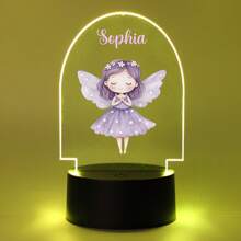 1 szt. Spersonalizowana nazwa akwarela magiczne fioletowe wróżki kreatywny prezent 3D iluzja światła lampka nocna LED ciepłe światło prezent urodzinowy prezent świąteczny dekoracja lampka biurkowa lampka nocna. Prezent dla dziewczyny prezent na ukończenie szkoły, wielofunkcyjny, regulowany, trwały, ozdobny, wielokrotnego użytku, wykwintny, uroczy, wysokiej jakości, nowoczesny, kolorowy, słodki, wygodny, stylowy, niestandardowy, spersonalizowany, niepowtarzalny, idealny prezent dla niego, idealny prezent dla niej, chłopaka, dziewczyny, taty, mamy, rodziny, przyjaciół, odświeżenie domu, spersonalizowane rękodzieło, dom i życie, świąteczna atmosfera domu, jesienne odświeżenie domu, dekoracja świąteczna, harmonia w domu
