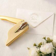 1PC Custom Embosser, Personalized Book Embosser, Book Embosser, Custom Book Embosser, Book Lover Gift, Paper Embosser-Gold, Ornamental, Reusable, Multi-Functional, Modern, Colorful Clients, Students, For Business/Work/Office, For School, School Supplies, For Teenagers, Junior High School Students, Middle School Students, High School Senior High School Students, College Students, University Students, Freshman, Sophomore, Underclassmen,Office Decor - Gold - View 8