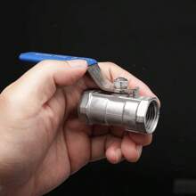 Conexión de plomería, interruptor de válvula de bola, grifo de acero inoxidable con rosca hembra SS304 BSPT 1/4 3/8 1/2 3/4 1 1-1/4 1-1/2 4XUP - 1/4" - Ver 3