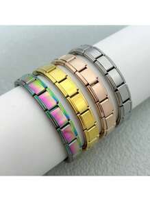 2025 Bulk TOP 18 Whole Piecesl Modular Charms Italian Links Fit 9mm Stainless Steel Elastic Bracelet Wholesale Making Jewelry Summer, School - A - View 10