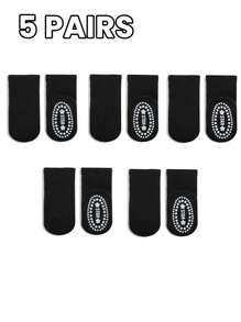 5 par wielokolorowych skarpetek antypoślizgowych dla niemowląt i dzieci, miękkie, kropkowane, gumowe skarpetki dla maluchów, odpowiednie do noszenia w pomieszczeniach i na co dzień