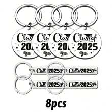 8/4 件 2025 届毕业礼物 - 钥匙扣，适合大学毕业礼物，离别礼物，2025 届毕业派对礼物