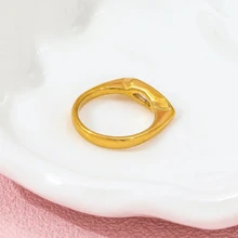 VKHK 1pc Elegant 18K Gold Plated Stainless Steel Slender Zirconia Decorated Single Ring, Suitable For Women's Daily Wear And Wedding, Gift - Drill - View 5