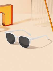 1/2/3 piezas Gafas de mujer con montura cuadrada casual de acrílico de moda en color negro, adecuadas para vacaciones, salidas y atuendos diarios, también para verano, playa, al aire libre y viajes
