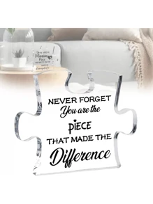 Transparent Acrylic Puzzle Decoration, Desktop Display Gift For Holidays, Party Decor