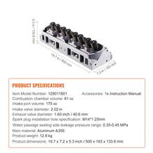 Engine Cylinder Head Assembly Replacement, Aluminum/Cast Iron Engine Cylinder Head Kit, Compatible With Small Block Chevrolet Engines, SBC 327/ 350/ 383, Corvette, Camaro, Z06/Small Block Engines, SBF GT40/289/302/ 351W, Mustang, GT40/CHEVROLET 1500 PICKUP 96-99, ESCALADE 99-00 - Aluminum, Compatible With Small Block  Engines - View 7