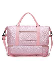 1 pieza Bolsa de viaje de tela con velas mejorada, bolsa de fitness, bolsa de fin de semana, bolsa de mano de gran capacidad y duradera