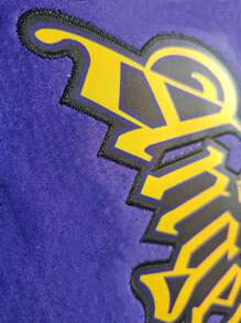 Men's Basketball Jersey No.77 Purple Embroidered Sports Tank Top - Purple - View 3