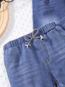 3pcs Multi-Color Jeans For Toddler Boys Casual Daily Wear Pants, Suitable For Spring/Autumn