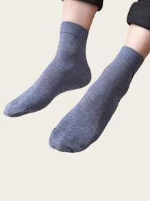 6 双夏季男士透气中筒袜，防臭冰丝袜子，防臭纯色袜子，男士中筒袜 - 彩色 - 查看 8