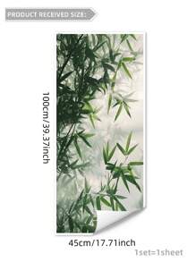 1pc Fresh Dandelion & Leaves Vine Window Sticker, Spring Greenery Decor Series, Double-Sided Printing, See-Through Glass Door/Window Decal, Static Cling Wall Sticker Room Decor Home Decor Wall Decor Bathroom Decor Bedroom Decor Room Decoration Stuff Living Room Decor House Decor Home Decor Living Room Wall Art Wall Paper Stickers Personalised Stickers