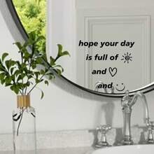 1pc PVC"TE QUIERO SANA BELLA YA ERES"Pep-Talk Art Lettering Mirror Stickers, Waterproof, Removable Decals For Bedroom, Cloakroom & Bathroom Wall Decor & Home Aesthetics Gifts Birthday Graduation Room Decor Home Decor Bathroom Decor Bedroom Decor Room Decoration Stuff Living Room Decor House Decor Home Decor Living Room Wall Art Wall Paper