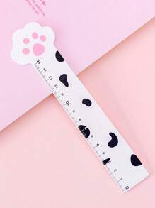 1 件卡通彩色猫爪木制直尺，15 厘米学生/办公用品文具学校用品，返校 - 彩色 - 查看 1