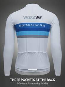 WOSAWE WOSAWE Lightweight Road Cycling Long Sleeve Jersey, Highly Elastic & Breathable Bicycle Apparel For Men, Spring/Summer
