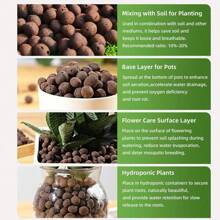 Perlas de arcilla expandida premium, Leca, perlas de arcilla, ideales para drenaje y soporte de crecimiento, aptos para jardinería, acuarios y decoración de plantas acuáticas, reutilizables, decoración de bonsái.