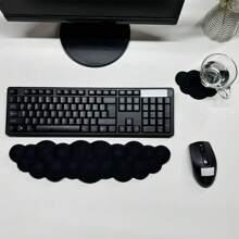 Keyboard Wrist Rest + Cup Holder, Extended Wrist Rest With Non-Slip Base, Ergonomic Memory Foam Gel PU Bottom Pad To Relieve Typing Pain, Suitable For Office, Gaming, Home Computer Use - Same Style, Multiple Colors - View 11