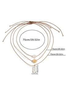 Naszyjnik z wisiorkiem w stylu vintage asymetryczny żwir