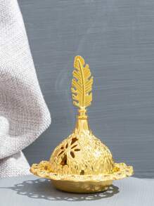 1 件装金属锌合金金色香炉家具摆件办公桌摆件