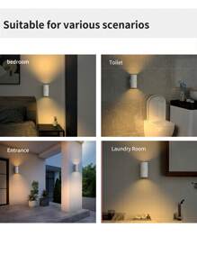 Lumină de noapte LED cu 3 moduri de lumină - Lampă de perete cu senzor de mișcare pentru utilizare în interior - intrare, noptieră, birou, dulap