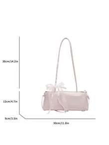 粉色 PU 材质蕾丝领带蝴蝶结装饰浪漫韩版女童芭蕾风格保龄球包简约时尚女士手提包 Y2K 甜美酷辣妹风格女士单肩包侧面 PU 蝴蝶结装饰拉链开合内侧可放手机卡包等适合外出度假日常旅游购物主题派对聚会等用途 - 粉色 - 查看 7