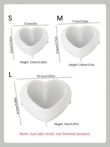 1 pezzo / 3 PZ Stampo in silicone a forma di cuore intrecciato di grandi / medie / piccole dimensioni, stampo per sapone fatto a mano, candela aromatica, decorazione atmosferica per festività, stampo in gesso per lavorazione artigianale, stampo in resina epossidica - Bianco - Visualizzare 16