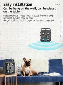 全新 USB 可充电宠物防吠装置，4 核超声波防吠，智能吠叫检测，3 种频率模式，可站立或悬挂，方便的训练装置，大功率超声波声控训狗器，室内外动物驱赶器，防吠噪音威慑，适用于多种场景