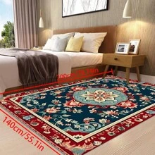 [Crystal Velvet 700g/㎡ Printed Bottom, 5mm Thick] 1 Piece Bohemian Style Solid Color Rug, Soft Anti-Slip Washable Carpet For Indoor And Outdoor, Living Room, Bedroom, Kitchen, Office, Home Decor, Doormat, Play Area Back To School